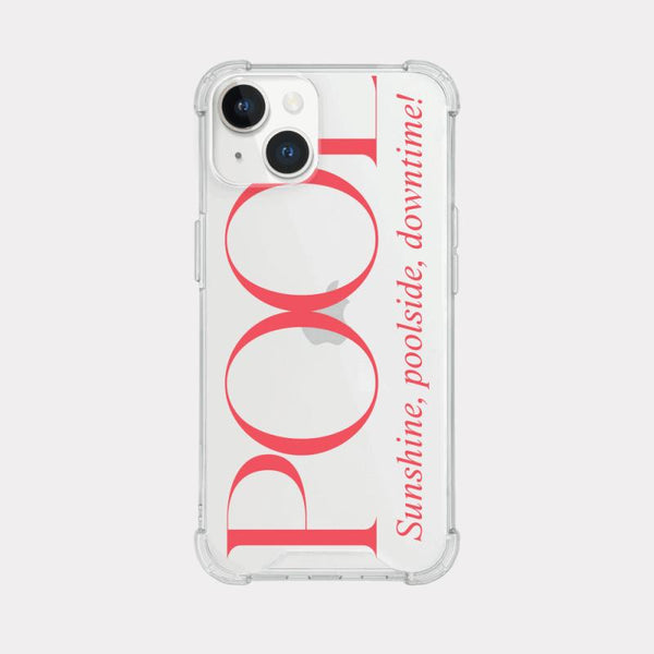 [Mademoment] Poolside Lettering Design Clear Phone Case (3 Types)