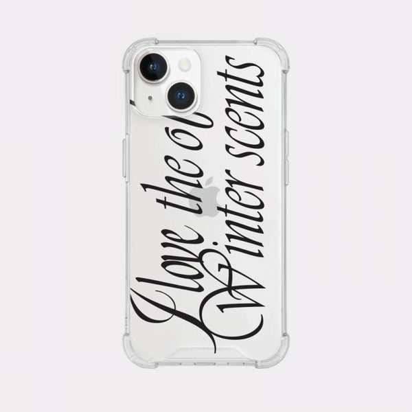 [Mademoment] Love The Scents Lettering Design Clear Phone Case (3 Types)