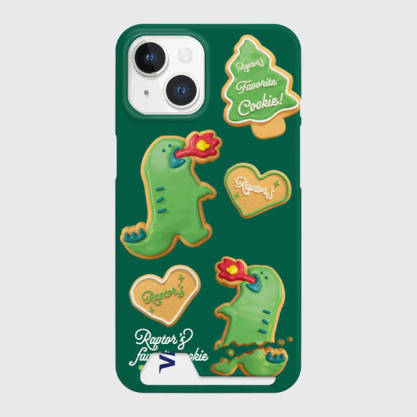 [THENINEMALL] Raptor Cookie Pattern Hard Phone Case (2 types)