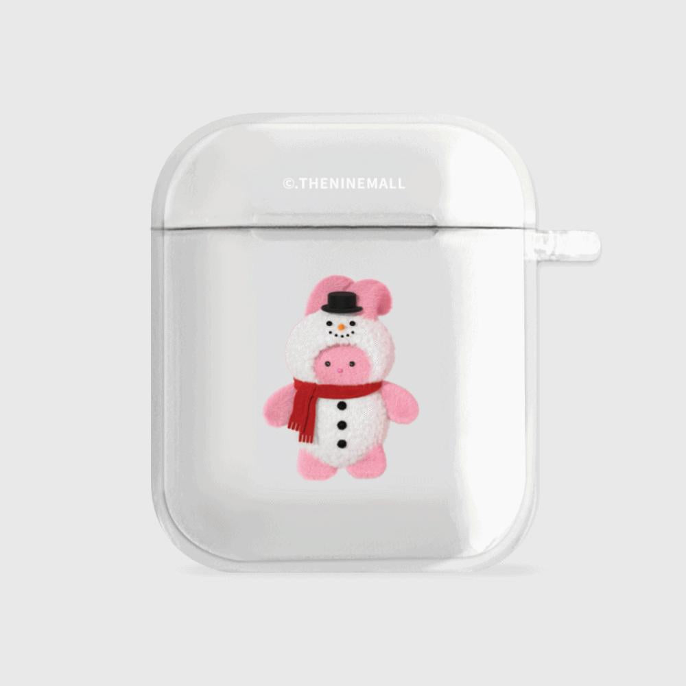 [THENINEMALL] Greetings Windy Snowman AirPods Clear Case