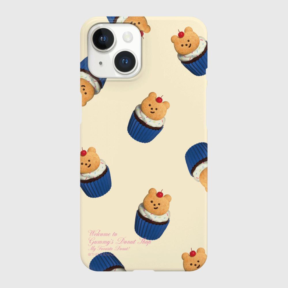 [THENINEMALL] Pattern Gummy Muffin Hard Phone Case (2 types)