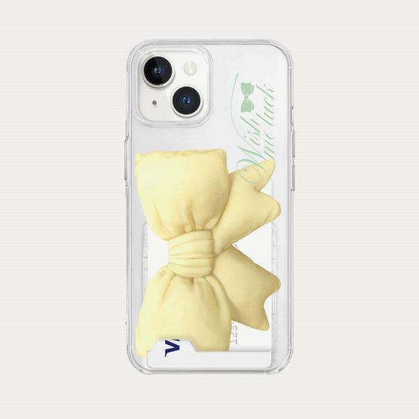 [Mademoment] Big Wish Ribbon Design Clear Phone Case (3 Types)