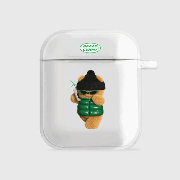 [THENINEMALL] Puffer Bad Gummy AirPods Clear Case