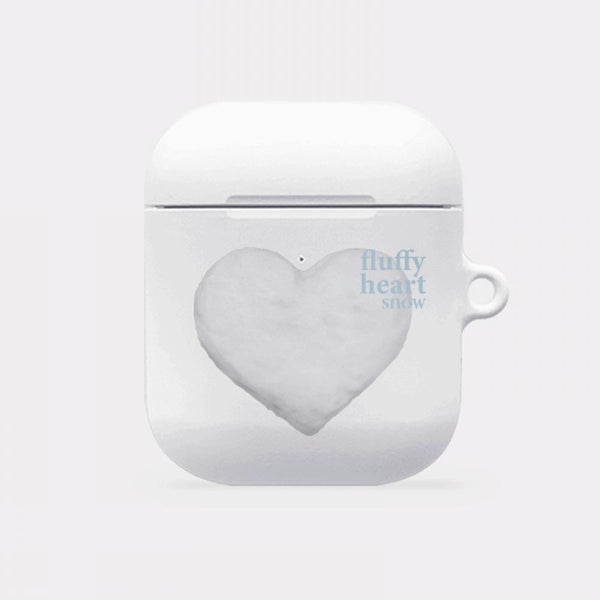 [Mademoment] Fluffy Heart Snow Design AirPods Case