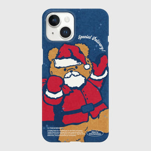 [THENINEMALL] Vintage Santa Gummy Hard Phone Case (2 types)