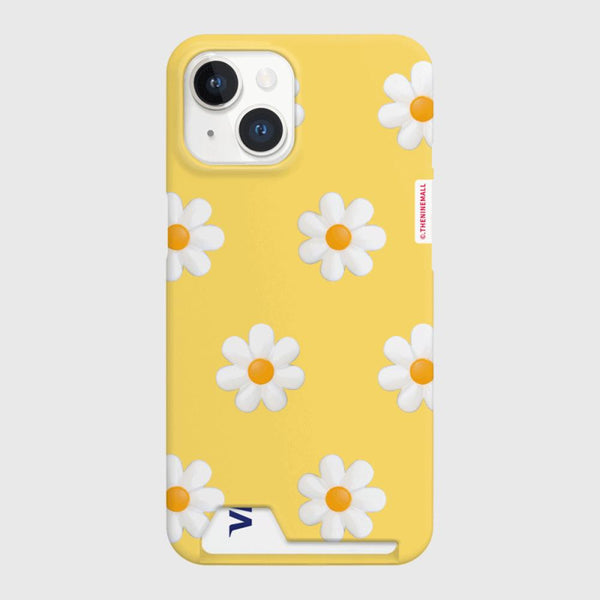 [THENINEMALL] Marguerite Flower Pattern Hard Phone Case (2 types)