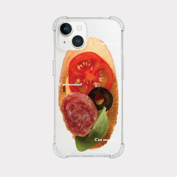 [Mademoment] Fresh Sandwich Design Clear Phone Case (3 Types)