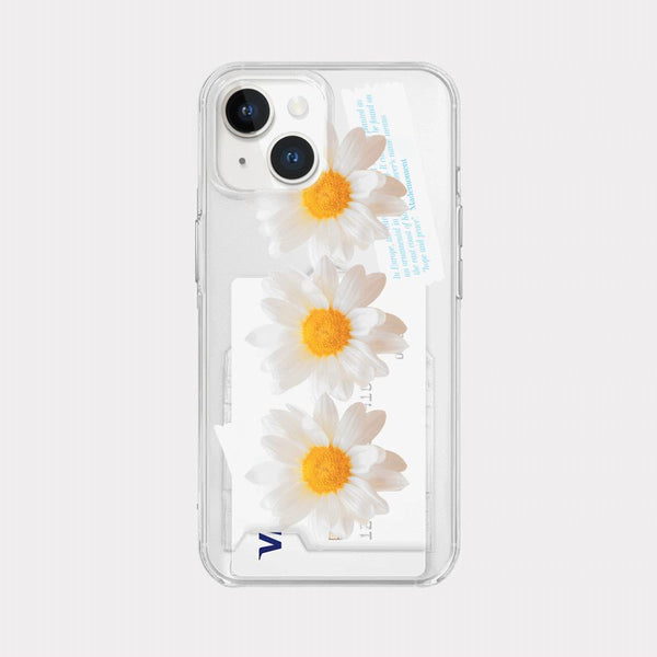 [Mademoment] Pure Daisy Design Clear Phone Case (3 Types)