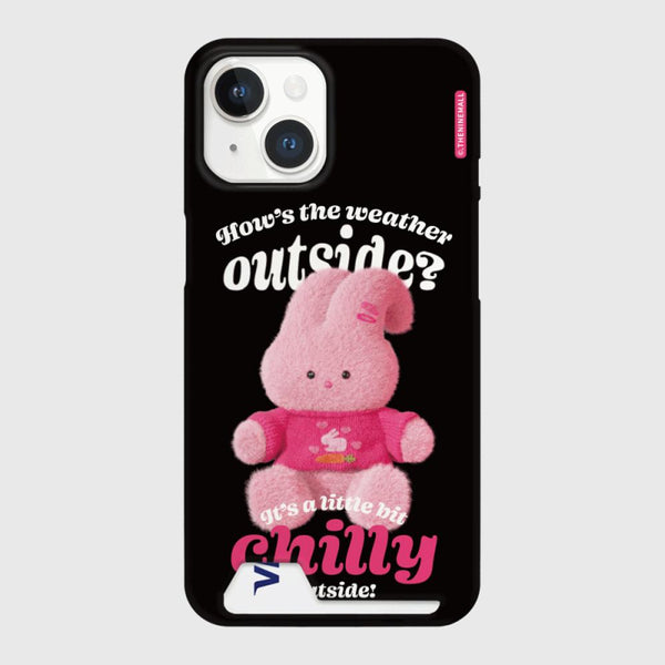 [THENINEMALL] Pink Knit Windy Hard Phone Case (2 types)