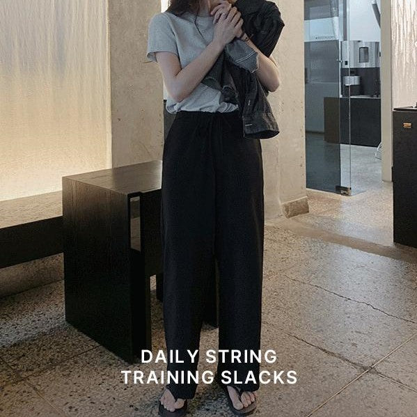 [SLOWAND] # SLOWMADE Daily String Training Slacks (+Long ver.) (3 Colours)