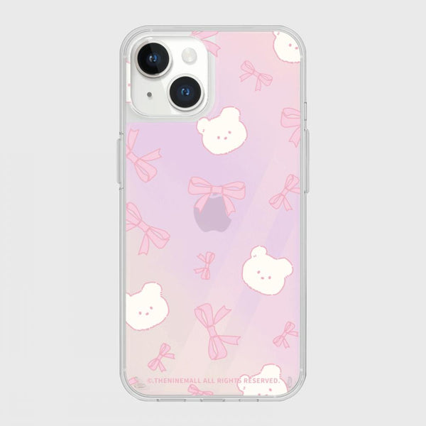 [THENINEMALL] Lovely Ribbon Pattern Mirror Phone Case