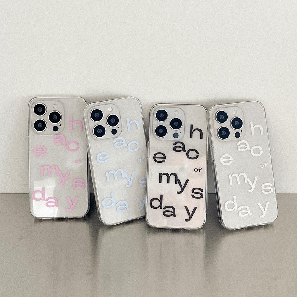 [Mademoment] Each Of Day Design Clear Phone Case (3 Types)