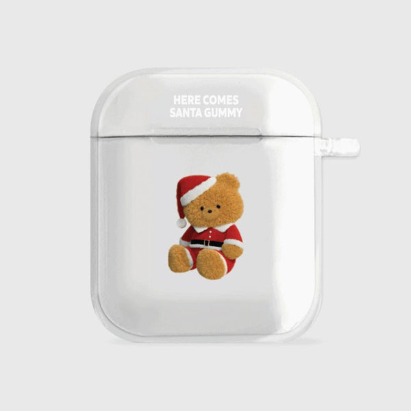 [THENINEMALL] Here Comes Santa Gummy AirPods Clear Case