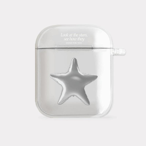 [Mademoment] Balloon Shinning Star Design Clear AirPods Case
