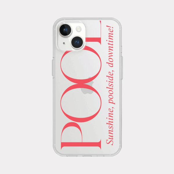 [Mademoment] Poolside Lettering Design Clear Phone Case (3 Types)