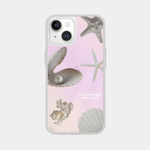 [Mademoment] Vintage Shell Design Glossy Mirror Phone Case