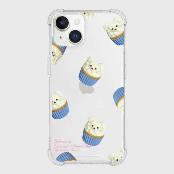 [THENINEMALL] Pattern Gummy Muffin Clear Phone Case (3 types)