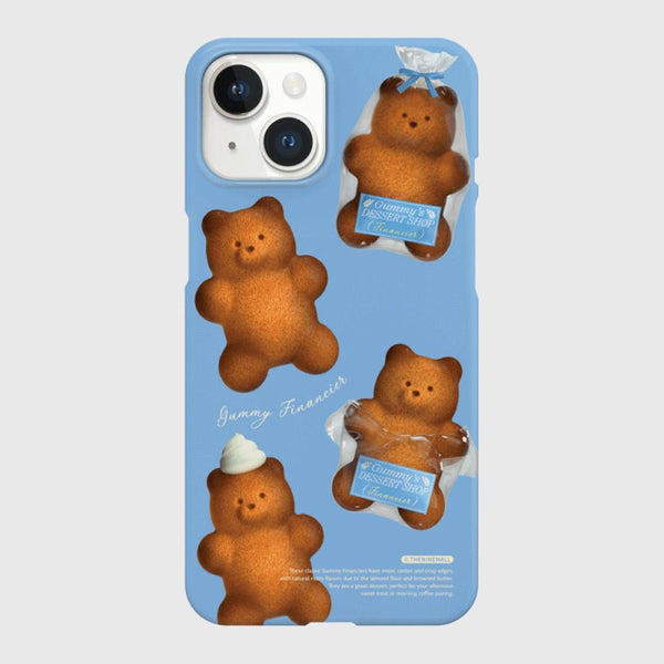 [THENINEMALL] Pattern Gummy Financier Hard Phone Case (2 types)