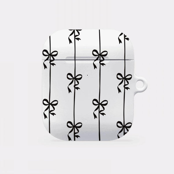 [Mademoment] Line Ribbon Pattern Design AirPods Case