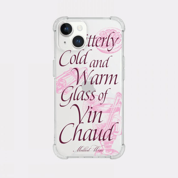 [Mademoment] Glass Of Vin Chaud Design Clear Phone Case (3 Types)