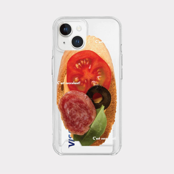 [Mademoment] Fresh Sandwich Design Clear Phone Case (3 Types)