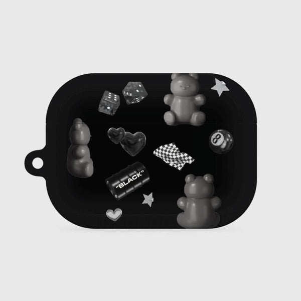 [THENINEMALL] Black Objet Sticker AirPods Hard Case