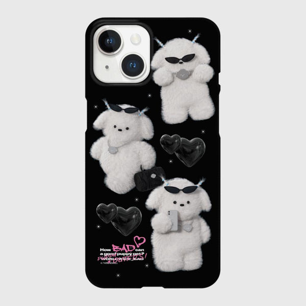 [THENINEMALL] Pattern Bad Puppy Outfits Hard Phone Case (2 types)