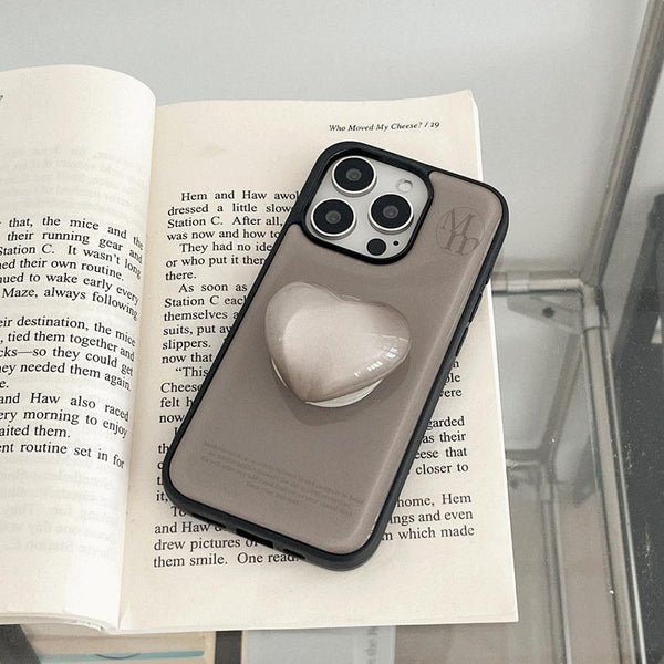 [Mademoment] Soft Cream Plain Design Bumper Phone Case