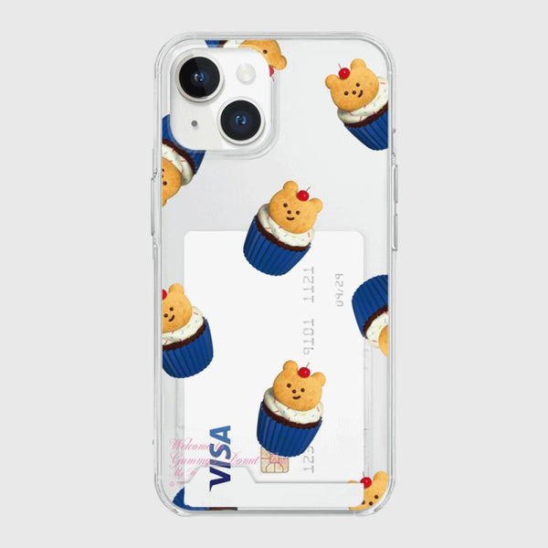 [THENINEMALL] Pattern Gummy Muffin Clear Phone Case (3 types)