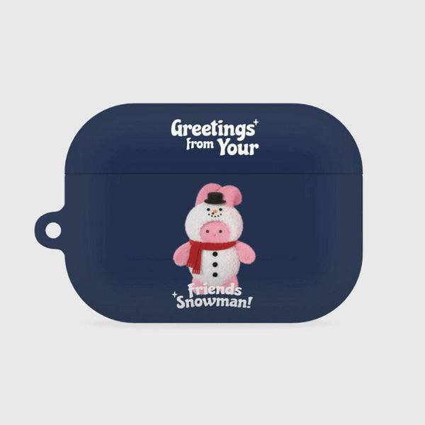[THENINEMALL] Greetings Windy Snowman AirPods Hard Case