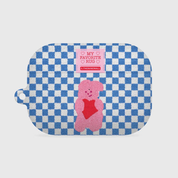 [THENINEMALL] Windy Checkerboard Rug AirPods Hard Case