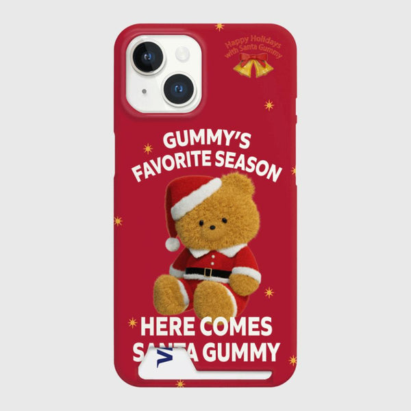 [THENINEMALL] Here Comes Santa Gummy Hard Phone Case (2 types)