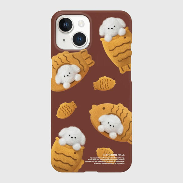 [THENINEMALL] Pattern Fish Bread Puppy Hard Phone Case (2 types)