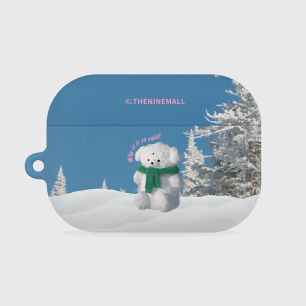 [THENINEMALL] Puppy Snowman AirPods Hard Case