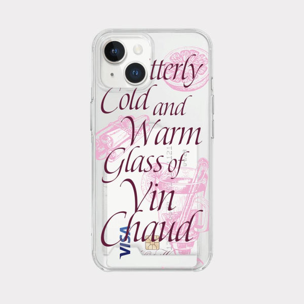 [Mademoment] Glass Of Vin Chaud Design Clear Phone Case (3 Types)