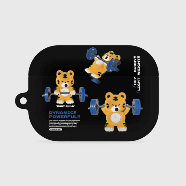 [THENINEMALL] Pattern Hey Tiger Gym AirPods Hard Case