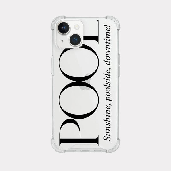 [Mademoment] Poolside Lettering Design Clear Phone Case (3 Types)