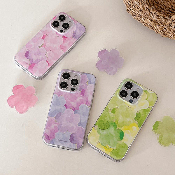 [Mademoment] Dreamy Pond Splash Design Clear Phone Case (3 Types)