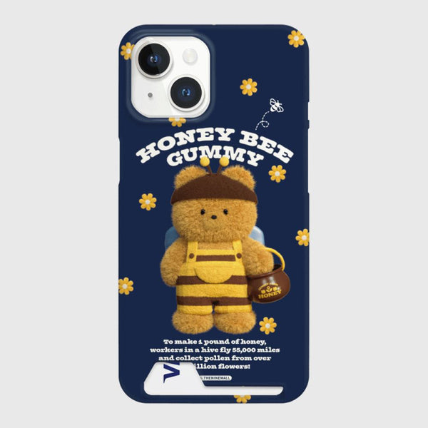 [THENINEMALL] Honey Bee Gummy Hard Phone Case (2 types)