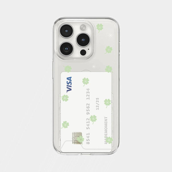 [Mademoment] Kind Of Luck Design Clear Phone Case (3 Types)