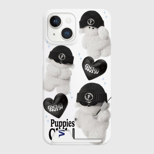 [THENINEMALL] Pattern Bad Puppy Hard Phone Case (2 types)