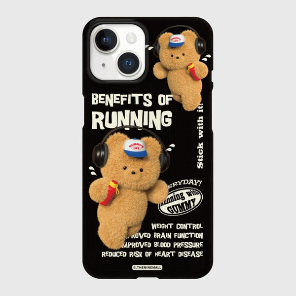 [THENINEMALL] Running Gummy Hard Phone Case (2 types)