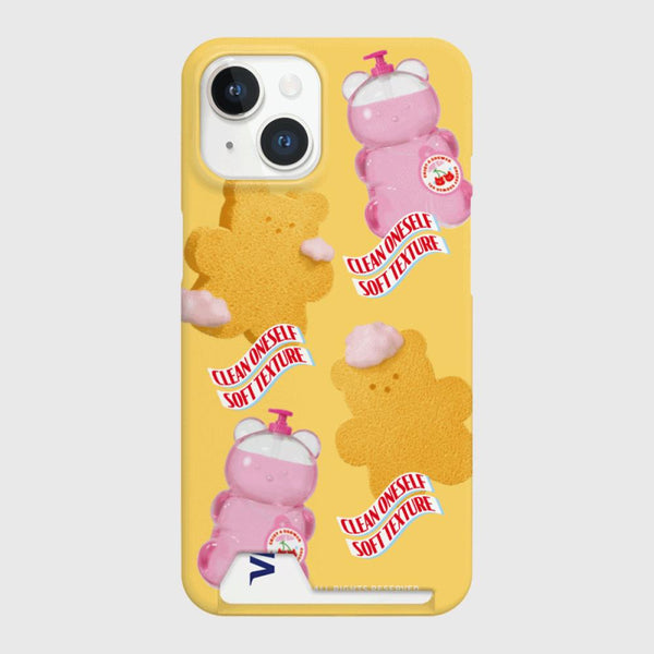 [THENINEMALL] Pattern Loofah Gummy Hard Phone Case (2 types)