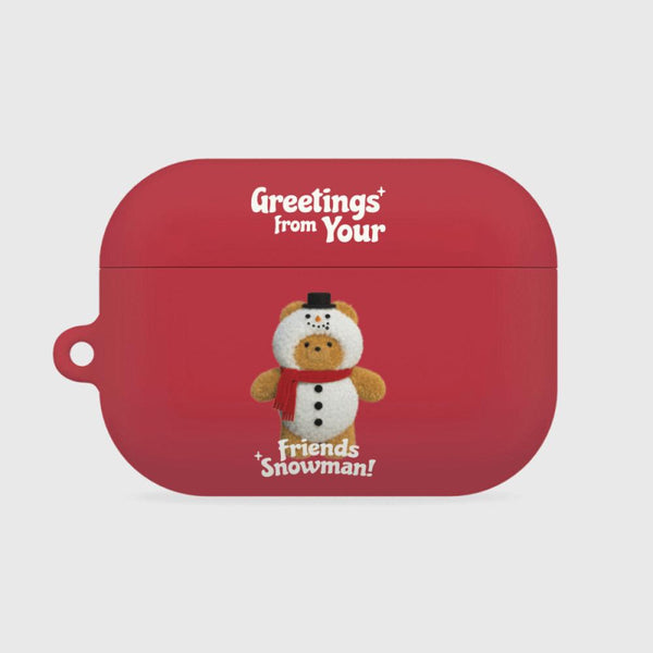 [THENINEMALL] Greetings Gummy Snowman AirPods Hard Case