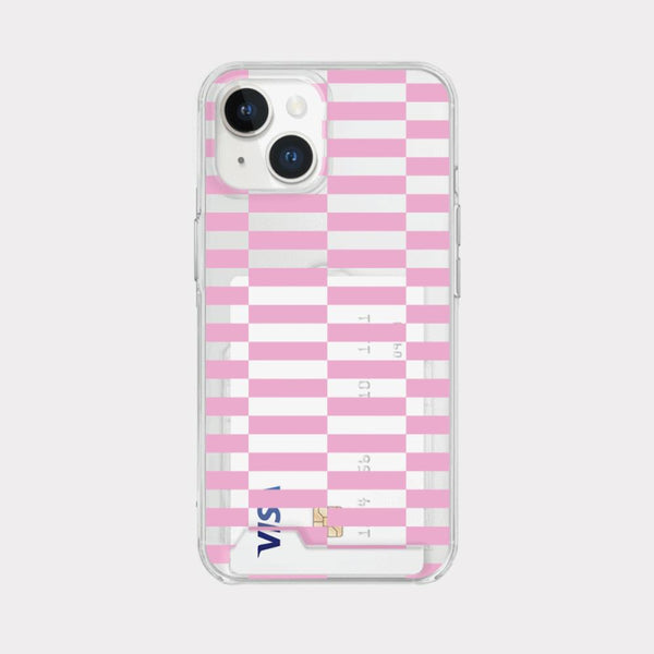 [Mademoment] Coloring Pink Design Clear Phone Case (3 Types)