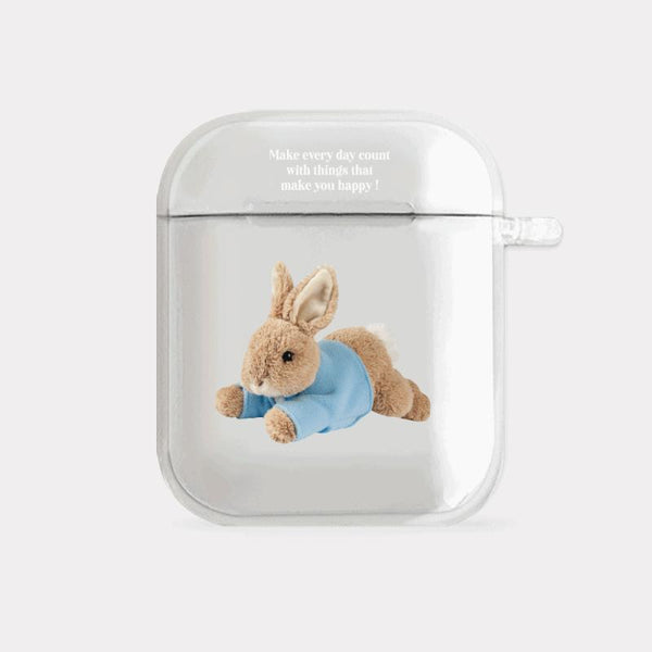 [Mademoment] Make Happy Bunny Design Clear AirPods Case