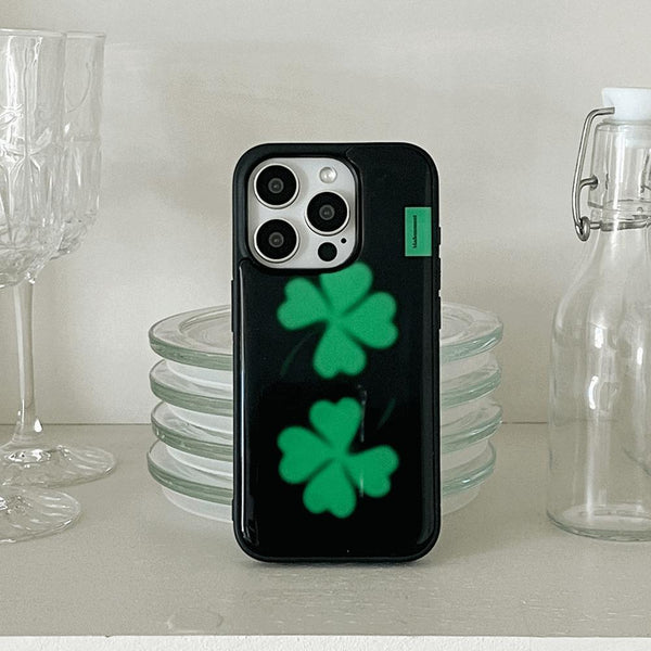 [Mademoment] Lucky Clover Design Bumper Phone Case