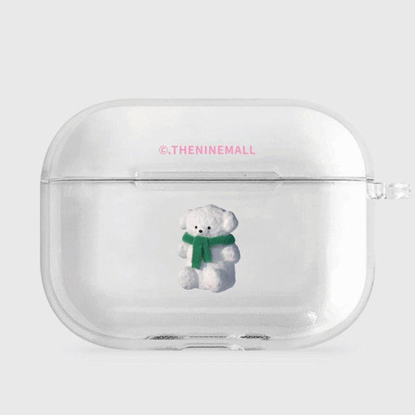 [THENINEMALL] Puppy Snowman AirPods Clear Case