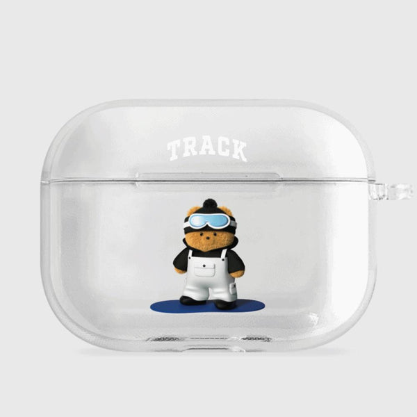 [THENINEMALL] Snowboarder Gummy AirPods Clear Case