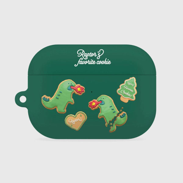 [THENINEMALL] Raptor Cookie Pattern AirPods Hard Case